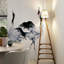Kumano Two Painted Crane 3-Panel Wall Mural