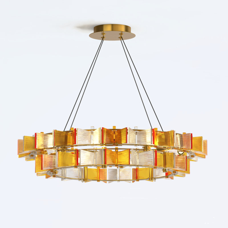 24" Chandelier Gold