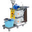 Chariot de nettoyage commercial avec 2 armoires