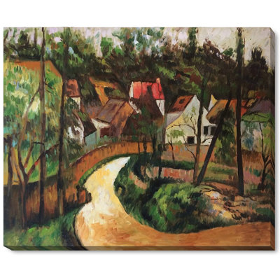 «Turn in The Road» par Paul Cezanne - peinture sur toile encadrée