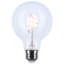 DEL de 6 watts Deena - réminiscence - filament à fil gris Flex - G25 - base moyenne - 2700K CCT - transparent - 120 volts