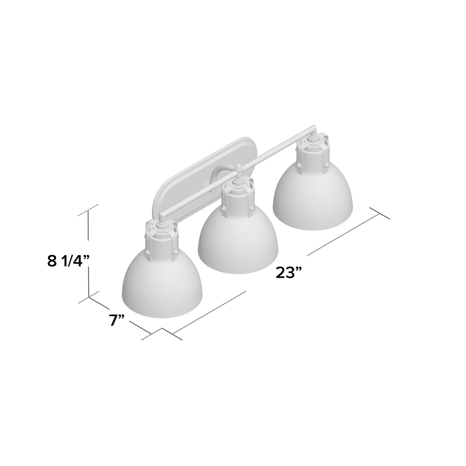 Adalia 3 Light Seeded Dimmable Vanity Light
