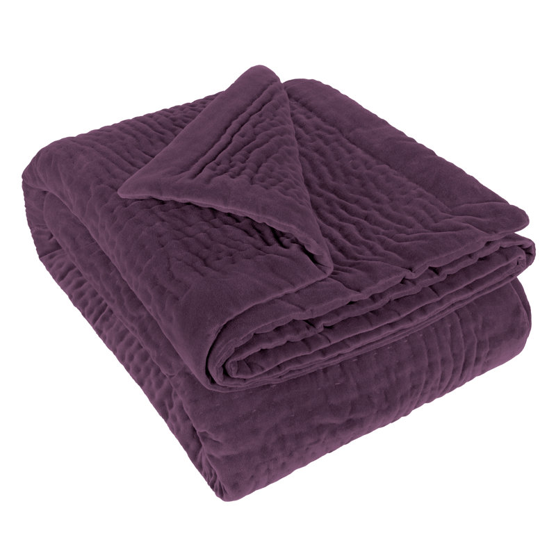 Haze Quilted Throw Blanket, Purple