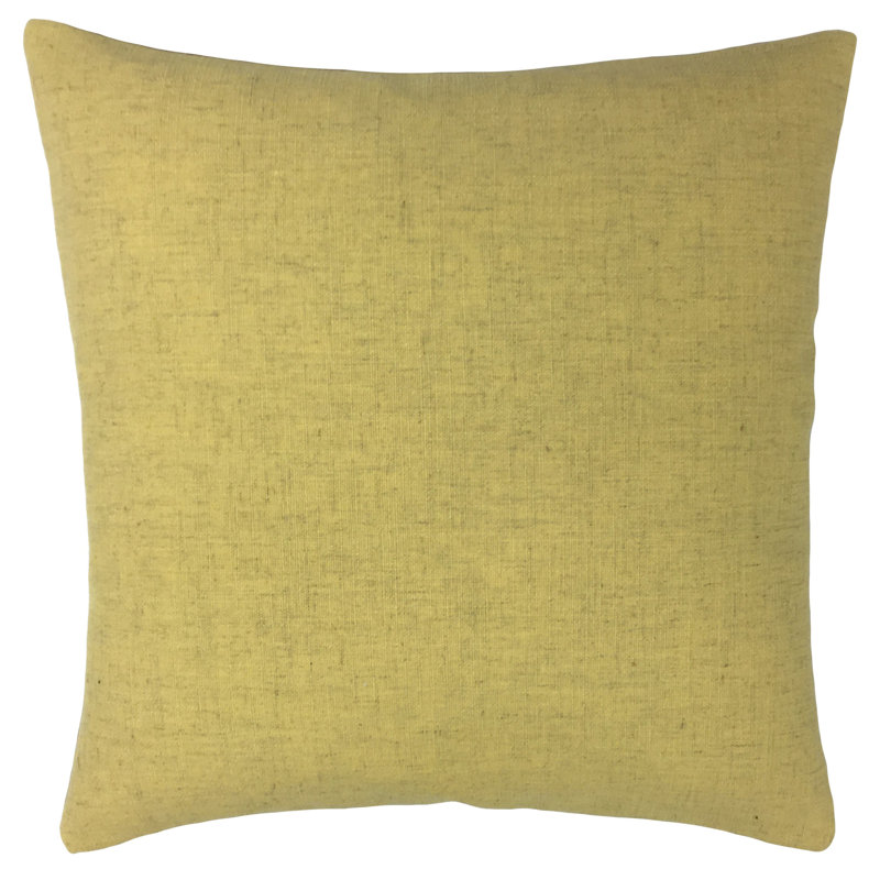 Housse et insert de coussin carré , 24 po x 24 po, Jaune