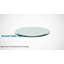 Plateau de table rond en verre trempé transparent de 40 po avec bord poli biseauté de 1/2 po d'épaisseur, idéal pour les bureaux, les tables, les espaces de travail et les meubles d'extérieur de Fab Glass and Mirror-746812780