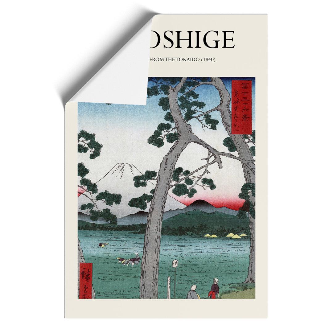 Fuji on the Left of Tokaido Road Print by Utagawa Hiroshige - Frameless Print