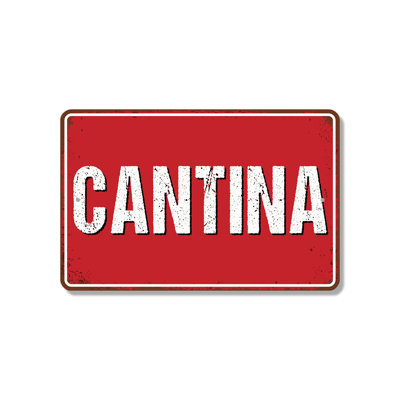 Cantina 10 Inch x 14 Inch Plastic Sign