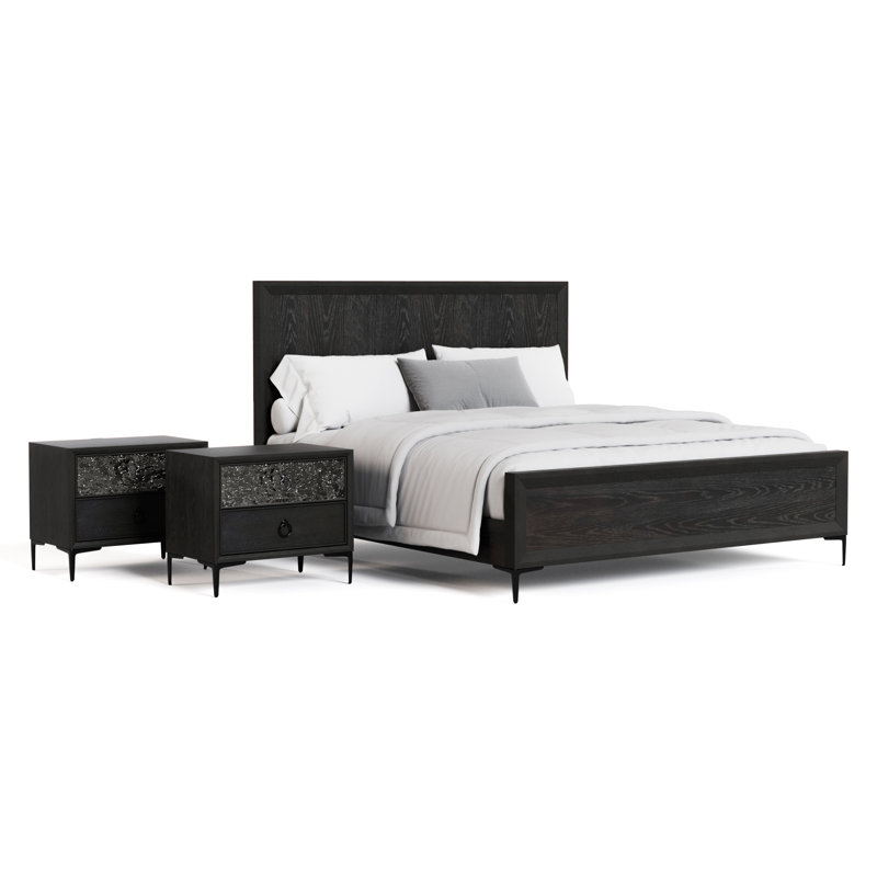 Preste 3-Piece Bedroom Set, Gray, King