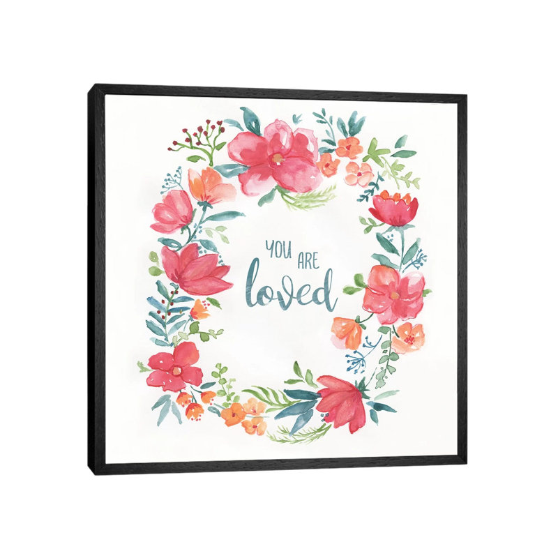 You Are Loved by Nan - Print on Canvas, 66.04 cm H x 66.04 cm W, Black Framed