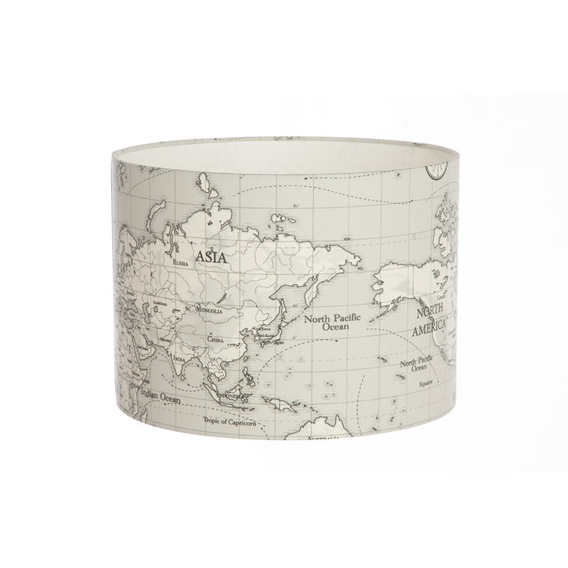 Cotton Drum ( Screw On ), Grey, Pendant Shade, 25cm H x 40cm W x 40cm D
