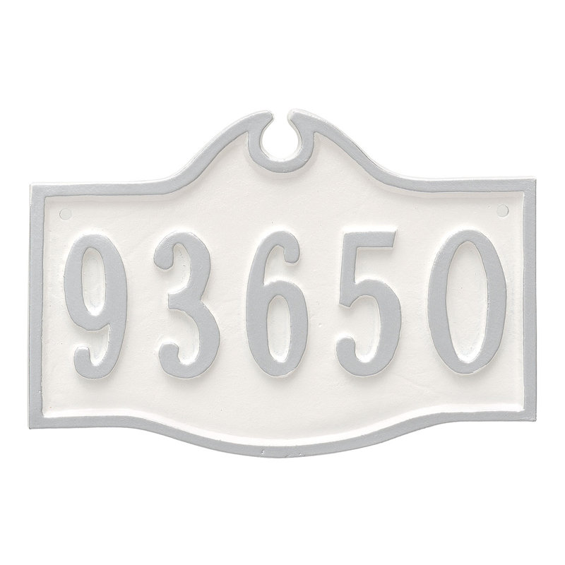 Plaque d’adresse murale sur 1 ligne colonial, Sable / doré