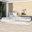 Lit plateforme simple et simple en bois avec lit gigogne, tablettes et 2 tiroirs-127888717