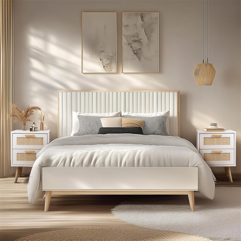 40cm W Manufactured Wood Bedside Table
