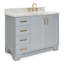 ARIEL TAYLOR 43 IN RIGHT OFFSET RECTANGLE SINK VANITY-1039231820-1039231811-1073674812