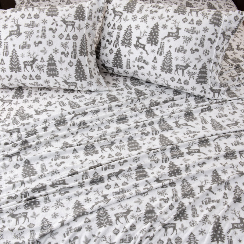 Ultra Soft Micro Plush Velvet Solid Sheet Sets, California King, Winter White