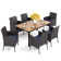 Alyah Rectangular 6 - Person 64" Long Dining Set with Cushions and Umbrella Hole