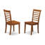 Ensemble de 5 pièces pour 4 pièces comprenant une table de salle à manger rectangulaire avec rallonge papillon et 4 chaises de cuisine, brun selle-1611470102-1721373697
