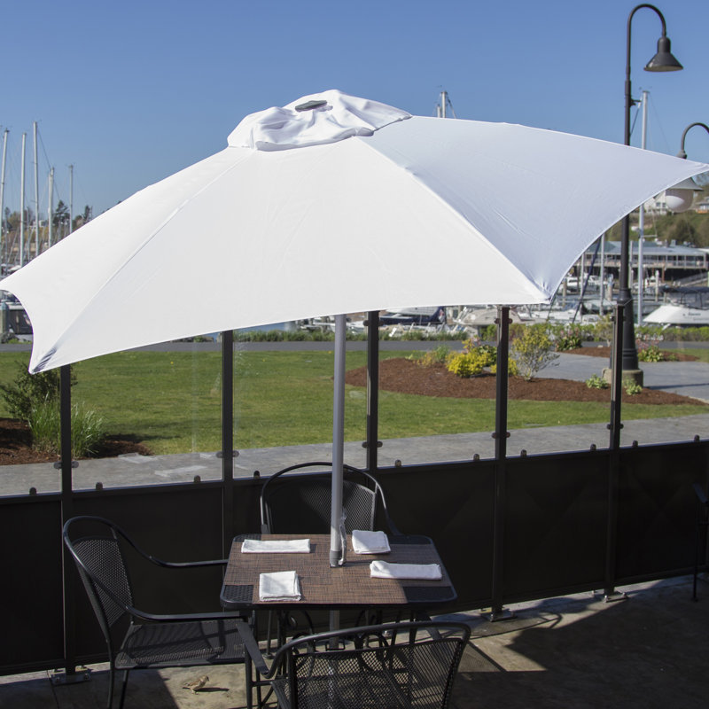 Parasol de marché en aluminium 8,5 pi, Blanc