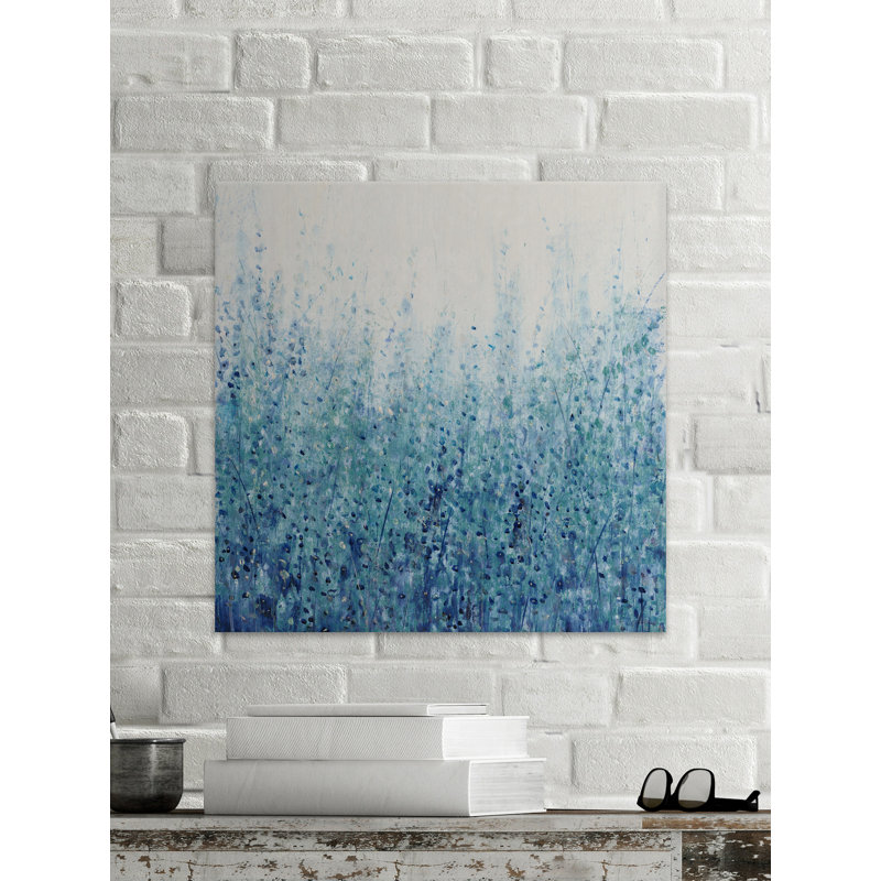 Blue Bushes - reproduction d'art sur toile, H 24 po x l 24 po x P 1,5 po