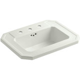 Kathryn® Vitreous China Rectangular Drop-In Bathroom Sink with Overflow