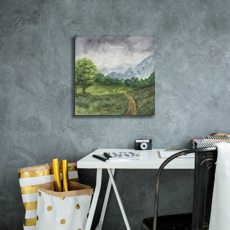  «Path To The Mountains I - Mini Series» par Anika Goodhue, art mural sur toile, 18 po x 18 po, H 18 po x l 18 po