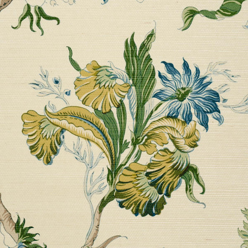 Josephine Sisal Wallpaper, Blue