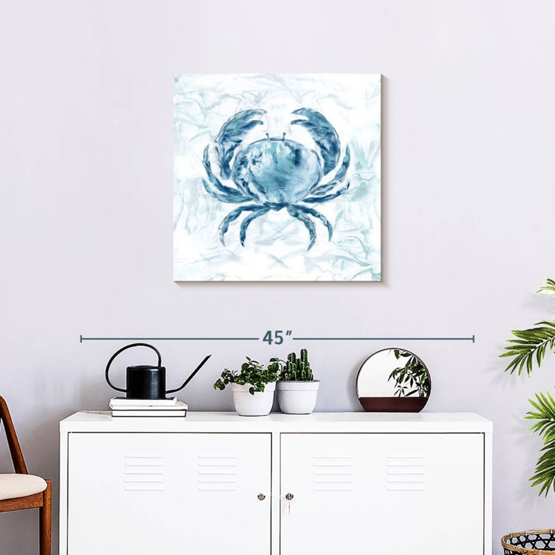Crabe de la côte de marbre bleu Adeliza, H 24 po x l 24 po
