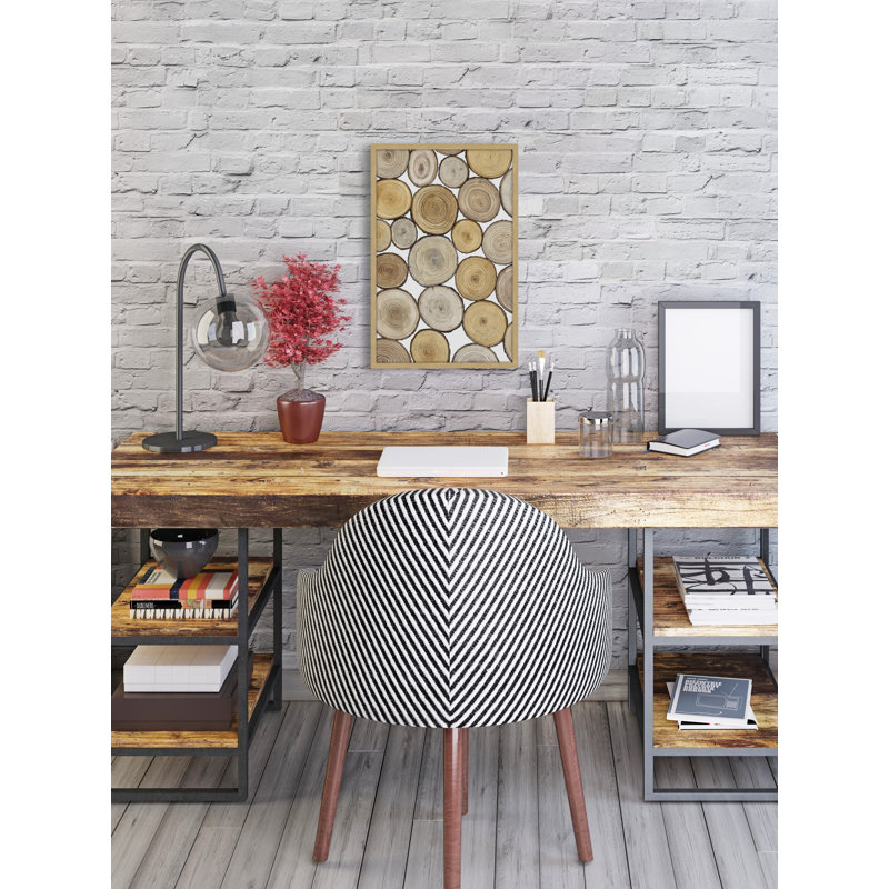 «Tree Ring Study I», toile encadrée de qualité supérieure - prête à être accrochée, H 24 po x l 16 po x P 1,5 po