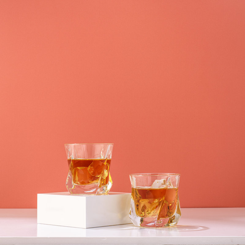 JoyJolt Aurora Whiskey Glasses, 7.4oz.
