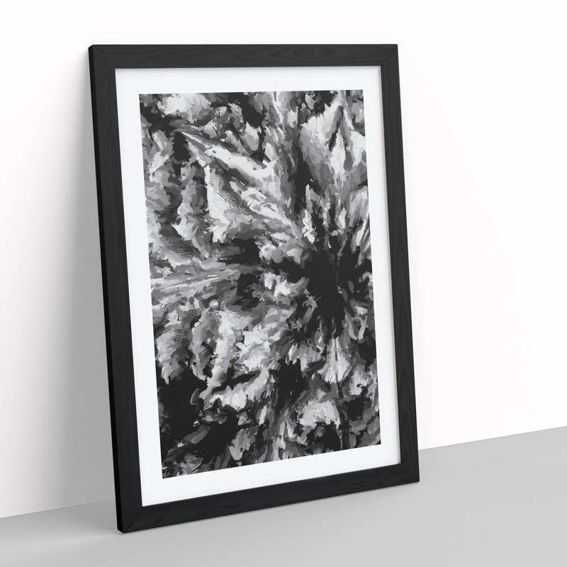 XV1022-527X Ambrosia Abstract - Single Picture Frame Print, 64cm H x 46cm W, Black