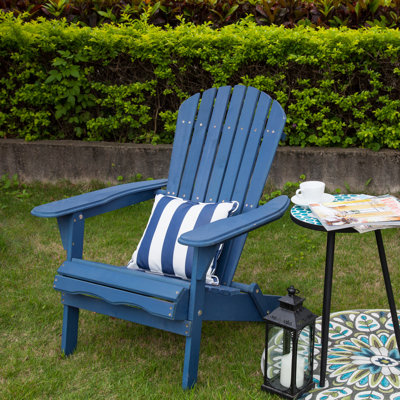 Chaise Adirondack pliante en bois massif pour l'extérieur Philbrick