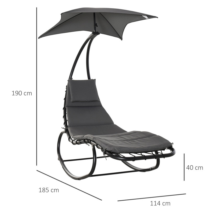 Aymelia 185cm Long Single Chaise with Cushions