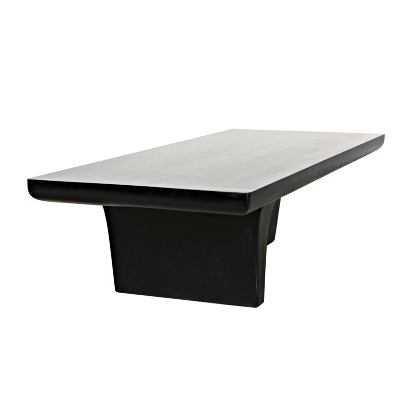 Ward Distressed Mindi Solid Wood Rectangular Coffee Table