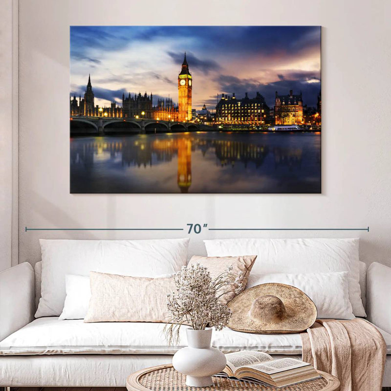 Sirci, chambres du Parlement et Big Ben, H 34 po x l 51 po