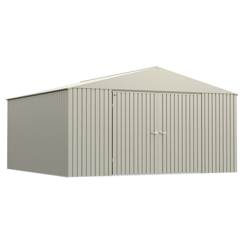 Elite 14 ft. x 14 ft. Cool Grey Steel Storage Shed