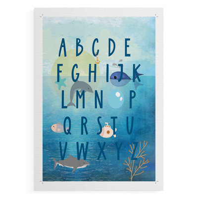 Alphabet sous-marin - Impression sur toile seulement - NON-CADRE
