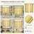 Heavy Textured Faux Linen Tier Curtains Semi Sheer Light Filtering Small Window Kitchen Curtains Short Cafe Curtains Drapes with Dual Rod Pocket Ginger 25x30inch-2116767226-2116767217