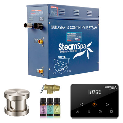 Oasis Series 6KW Steam Bath Generator With Continuous Steam Plus Fully Wireless Handheld Control
