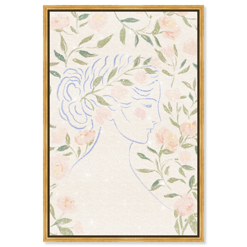 Blooming Hera Canvas People Print by Oliver Gal, Black Frame, 10 x 15, 21"H x 31"W, Gold Floater Frame