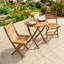 Chaise de patio pliante en bois massif