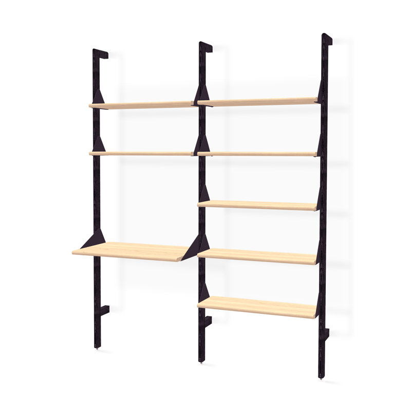Branch 2 Desk Shelving Unit, Black/Blonde