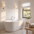 Ensemble de baignoire et robinet autoportant en acrylique 66 po x 32 po, installation requise