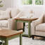Table d'appoint 24 po sans assemblage, sauge et bois fruitier, table de salon 24 po, finition bois fruitier, tablette