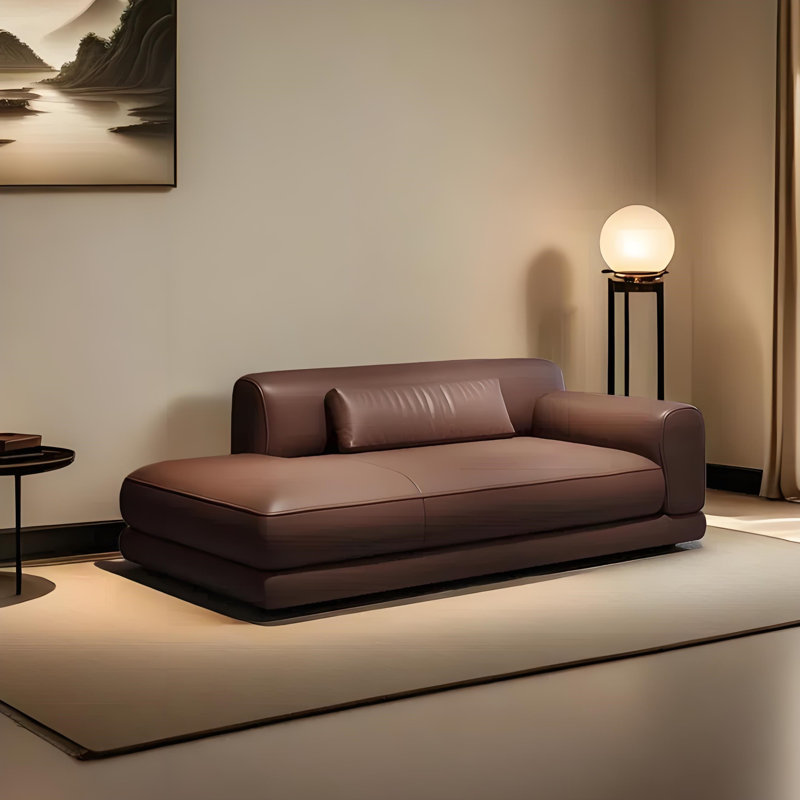 Chaise longue moderne, confortable et simple, Café, Orienté à droite
