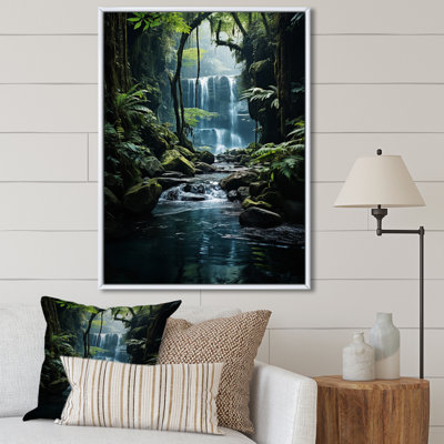 «Waterfall Hidden Oasis I», art mural sur toile