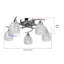 Burroughs 5 - Light Semi Flush Mount Ceiling Light Cut Glass for Low Ceilings-1361681060