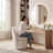 Swivel Barrel Chair Boucle Upholstered Accent Chair with High Back-943698872