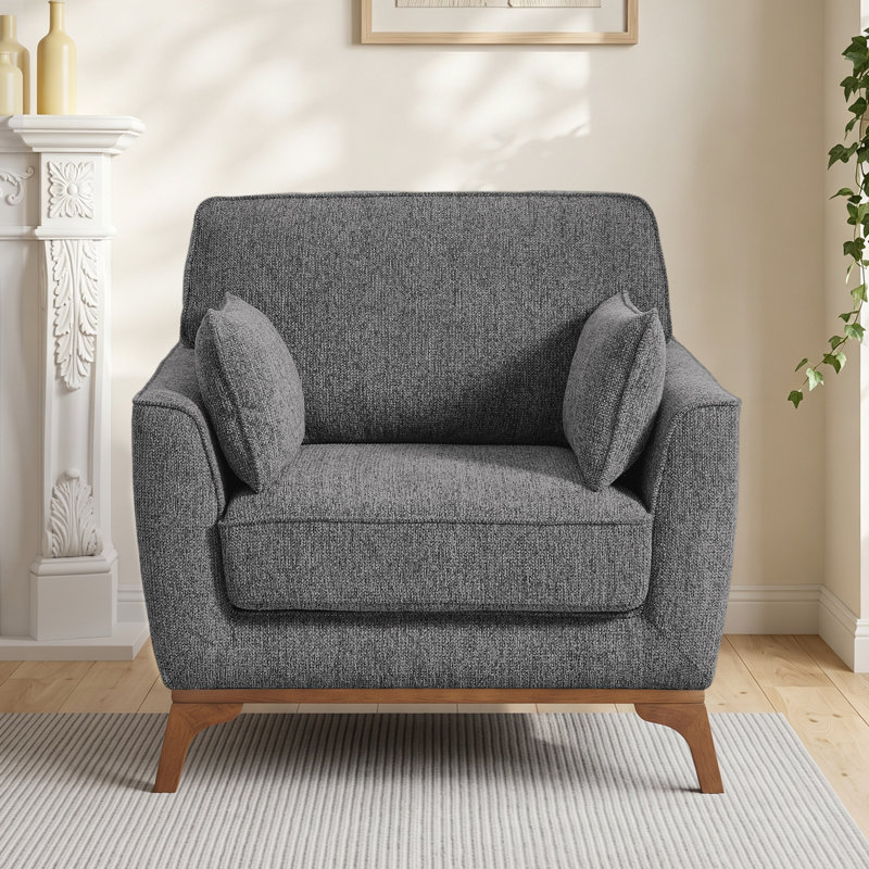 Fauteuil moderne rembourré pour la maison, Dark Gray