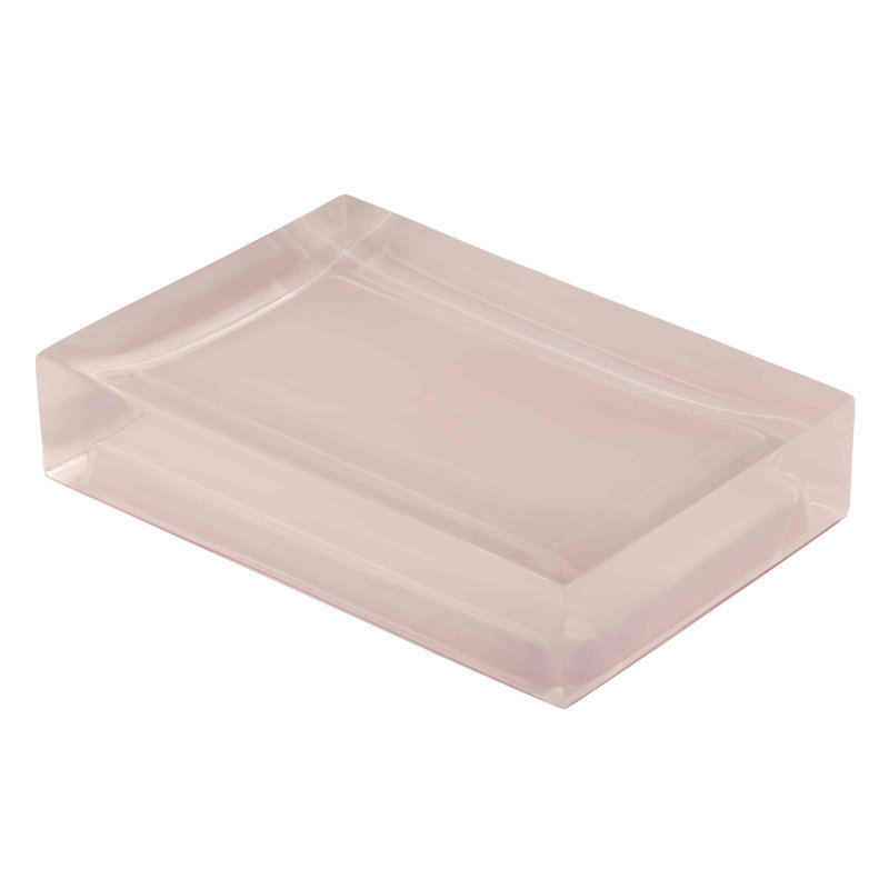 Pink Resin Modern 4-Piece Bathroom Accessory Set