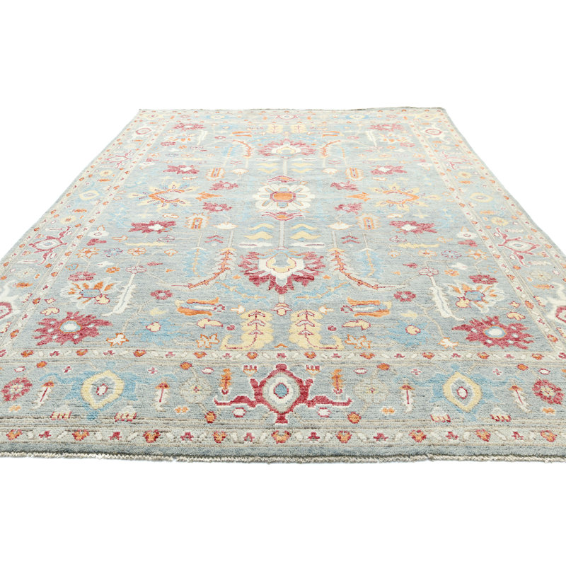 Tapis oriental transitionnel bleu 8X10 One-of-a-Kind